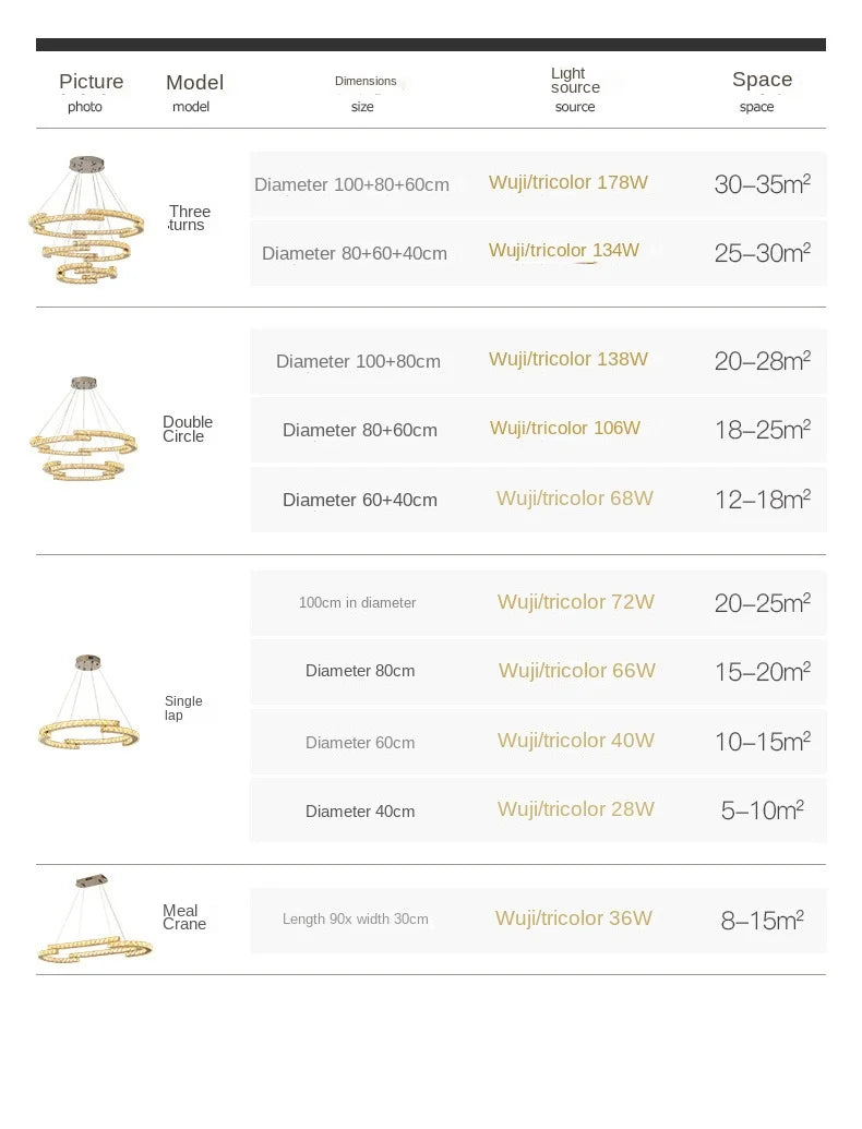 Silver Ring Modern Crystal Lamp Luxury High-Level Feeling Commercial Hanging Pendant Light for Living Room Dining Hall