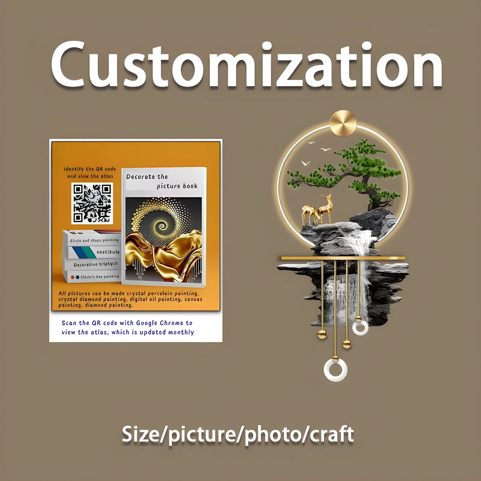 Black and White Flowers PS Canvas Decorative Painting Living Room Sofa Background Wall Large Crystal Porcelain Painting