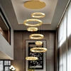 Home Decoration Pendant Light for Living Room Villa Luxury Custom Ring Crystal Chandelier