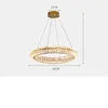 Nordic Modern Style Stainless Steel Crystal Chandelier Light Luxury for Living Room Restaurant Bedroom Hotel