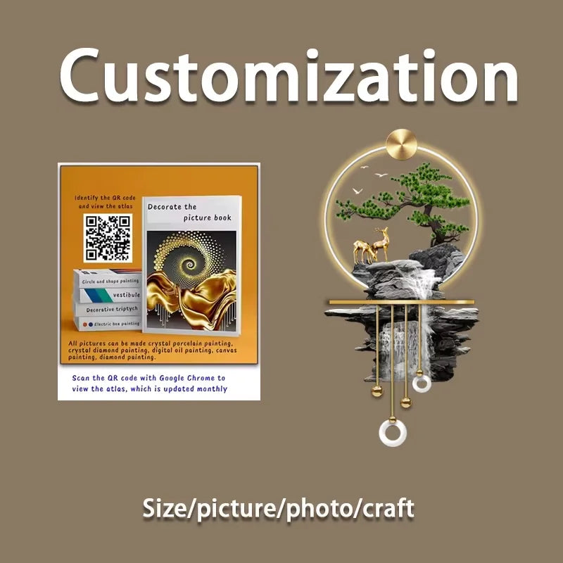 Black and White Flowers PS Canvas Decorative Painting Living Room Sofa Background Wall Large Crystal Porcelain Painting