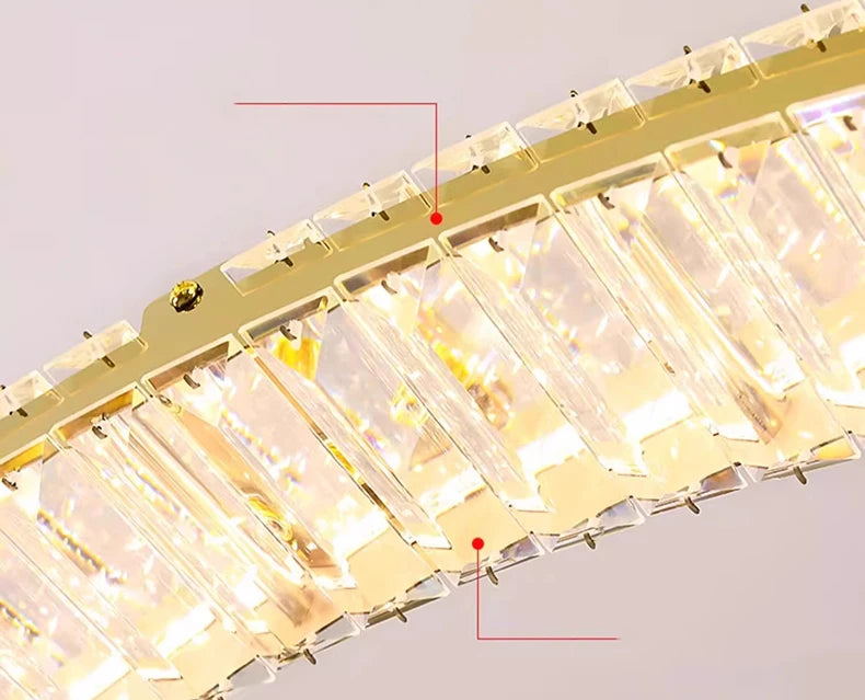 Modern home decoration salon lamps for living room smart crystal Pendant lights dining room indoor lighting