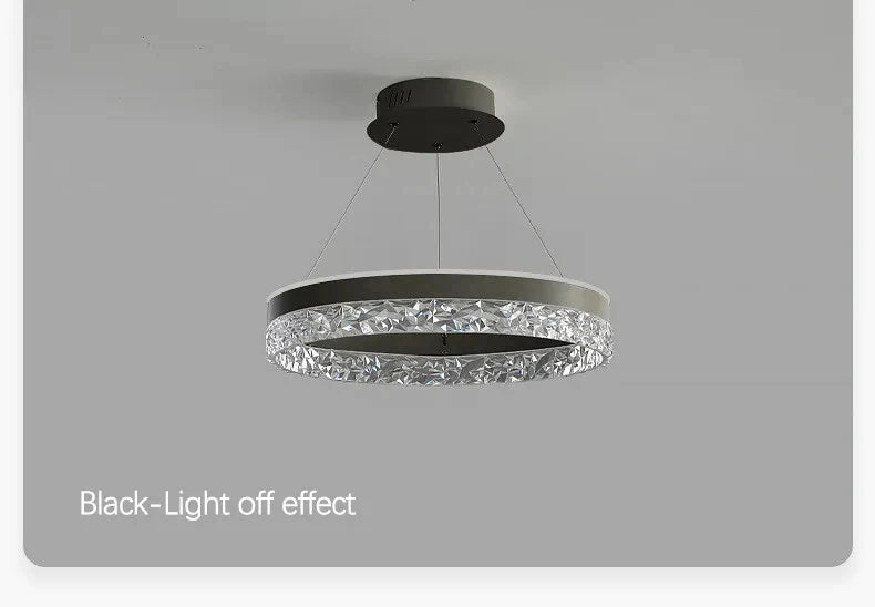 Modern LED Chandelier 1 Ring Pendant Lighting for Kitchen Island 50W Dimmable LED Pendant Ceiling Light Hanging Lamp with Remote