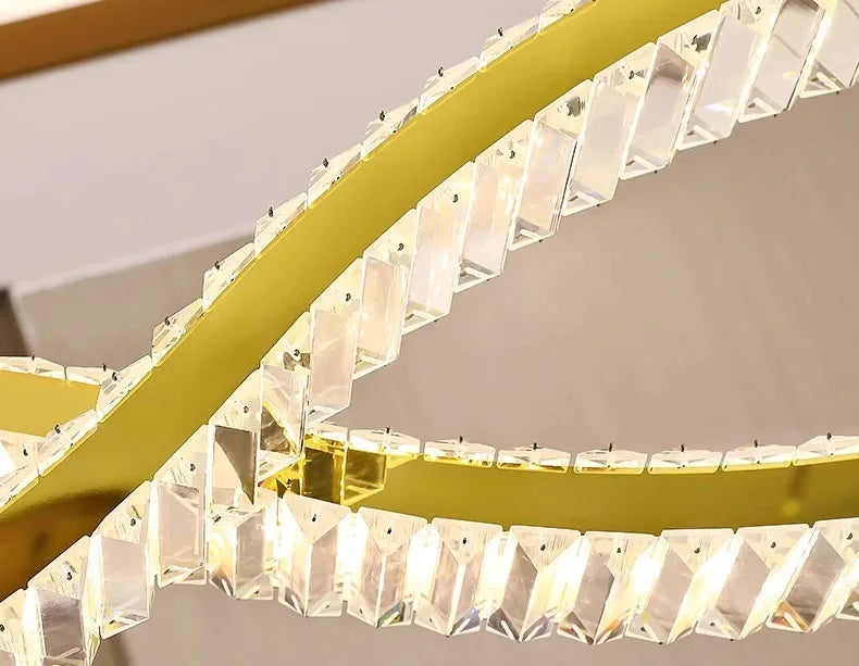 Modern home decoration salon lamps for living room smart crystal Pendant lights dining room indoor lighting