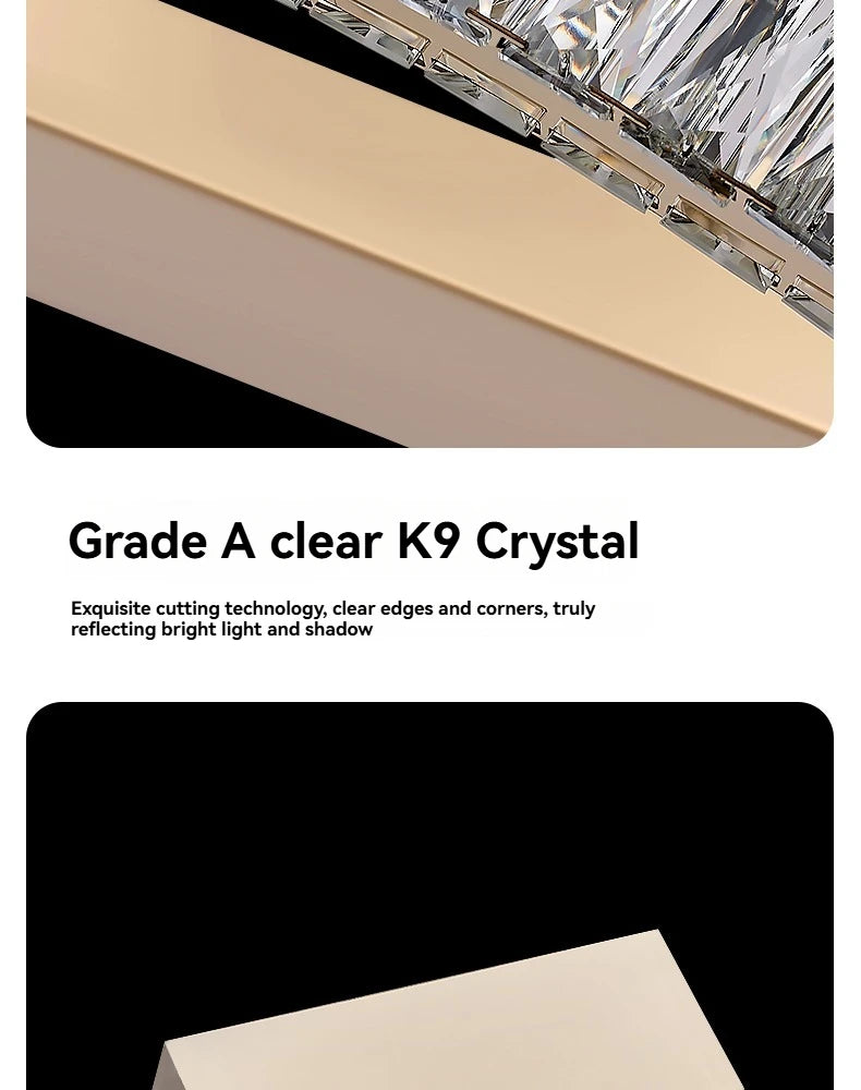 Light Luxury Led Crystal Ceiling Light For Home Decoration Living Room Bedroom Dining Room Kitchen Crystal Lighting Fixtures