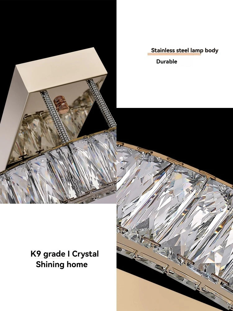 Light Luxury Led Crystal Ceiling Light For Home Decoration Living Room Bedroom Dining Room Kitchen Crystal Lighting Fixtures