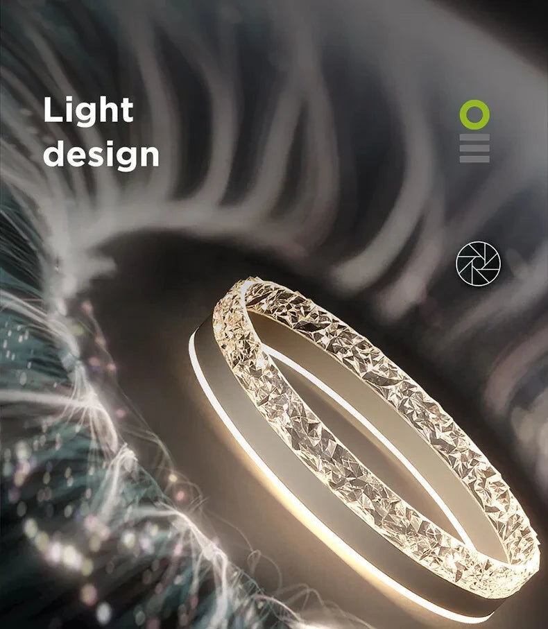 Modern LED Chandelier 1 Ring Pendant Lighting for Kitchen Island 50W Dimmable LED Pendant Ceiling Light Hanging Lamp with Remote