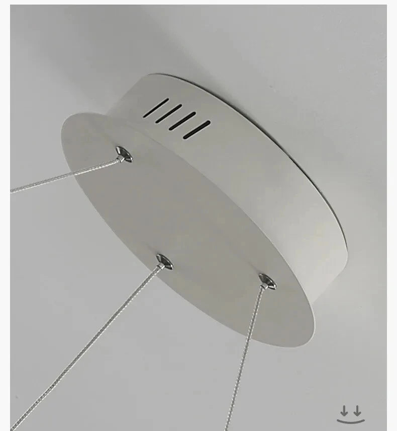 Modern LED Chandelier 1 Ring Pendant Lighting for Kitchen Island 50W Dimmable LED Pendant Ceiling Light Hanging Lamp with Remote