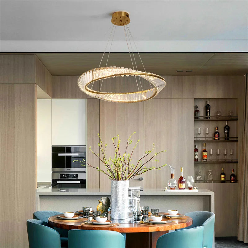 Led Luxury Ring Pendant Lights For Living Dining Room Chandelier Modern Home Decor Ceiling Lamp Nordic Luminaire Fixture Lustre
