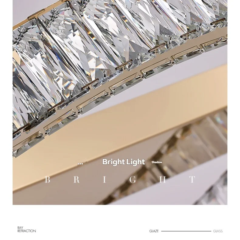 Light Luxury Led Crystal Ceiling Light For Home Decoration Living Room Bedroom Dining Room Kitchen Crystal Lighting Fixtures