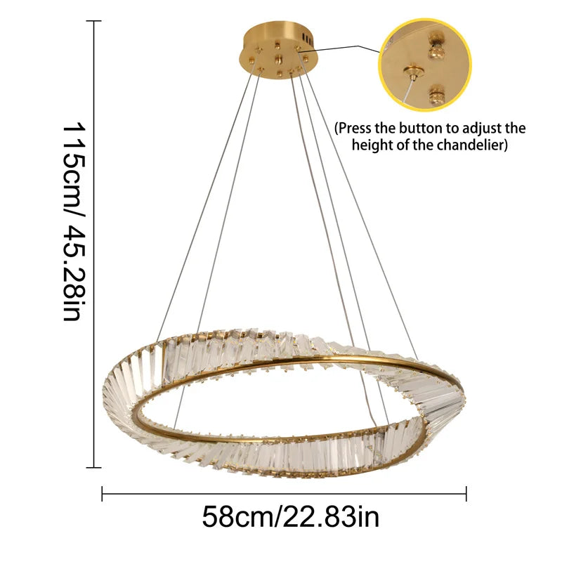 Led Luxury Ring Pendant Lights For Living Dining Room Chandelier Modern Home Decor Ceiling Lamp Nordic Luminaire Fixture Lustre