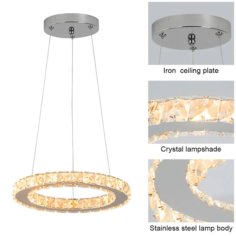 Led Luxury Ring Pendant Lights For Living Dining Room Chandelier Modern Home Decor Ceiling Lamp Nordic Luminaire Fixture Lustre
