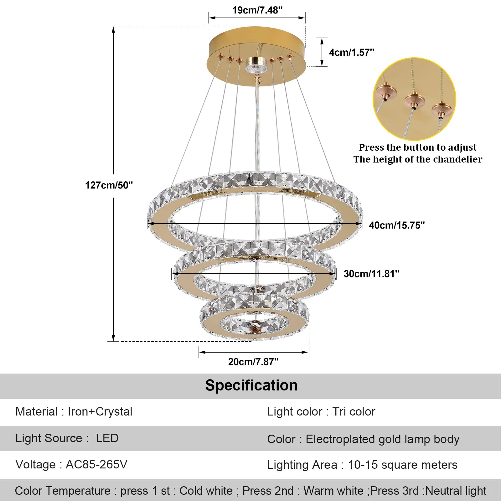 French luxury crystal chandeliers Hall living room Led ceiling lamp pendant ceiling light Room Kitchen Dining table decoration ﻿