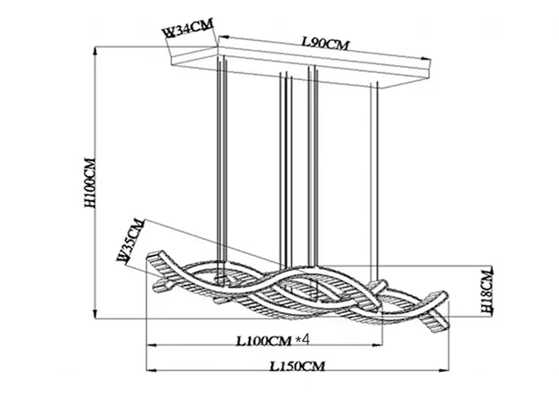 Modern home decoration salon lamps for living room smart crystal Pendant lights dining room indoor lighting