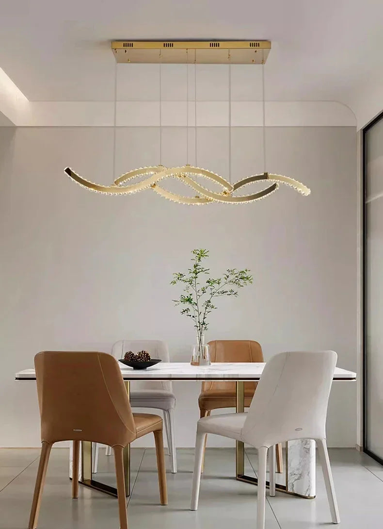 Modern home decoration salon lamps for living room smart crystal Pendant lights dining room indoor lighting