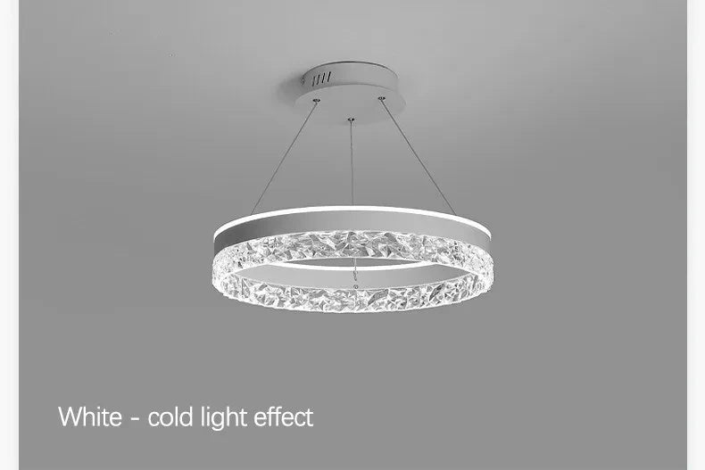 Modern LED Chandelier 1 Ring Pendant Lighting for Kitchen Island 50W Dimmable LED Pendant Ceiling Light Hanging Lamp with Remote