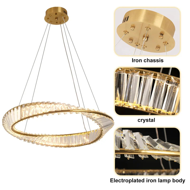 Led Luxury Ring Pendant Lights For Living Dining Room Chandelier Modern Home Decor Ceiling Lamp Nordic Luminaire Fixture Lustre