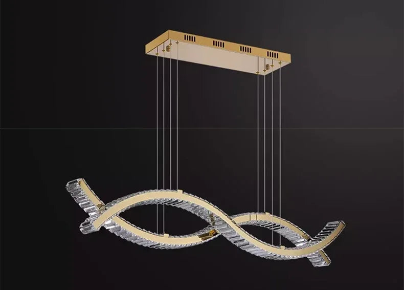 Modern home decoration salon lamps for living room smart crystal Pendant lights dining room indoor lighting