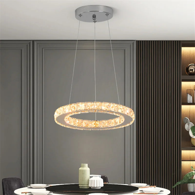 Led Luxury Ring Pendant Lights For Living Dining Room Chandelier Modern Home Decor Ceiling Lamp Nordic Luminaire Fixture Lustre
