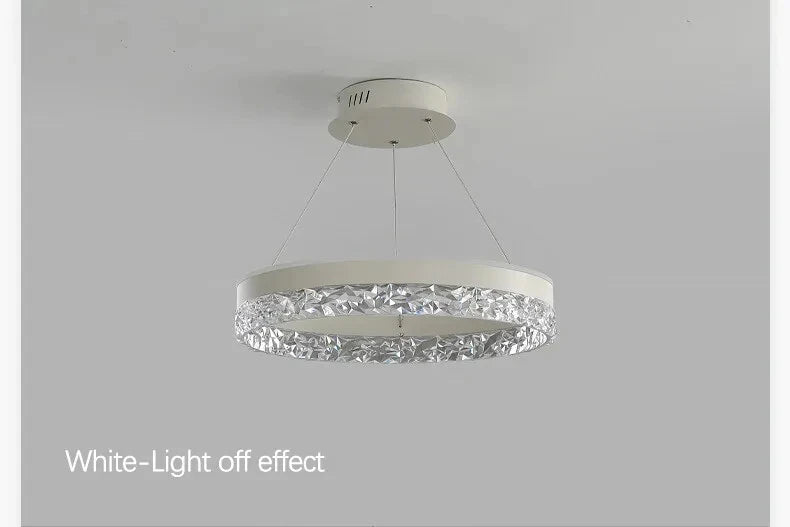 Modern LED Chandelier 1 Ring Pendant Lighting for Kitchen Island 50W Dimmable LED Pendant Ceiling Light Hanging Lamp with Remote