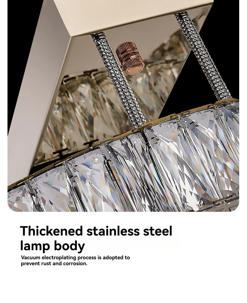Light Luxury Led Crystal Ceiling Light For Home Decoration Living Room Bedroom Dining Room Kitchen Crystal Lighting Fixtures