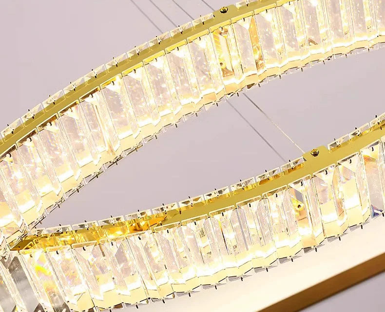 Modern home decoration salon lamps for living room smart crystal Pendant lights dining room indoor lighting