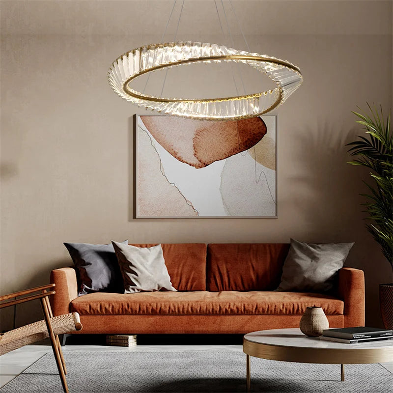 Led Luxury Ring Pendant Lights For Living Dining Room Chandelier Modern Home Decor Ceiling Lamp Nordic Luminaire Fixture Lustre